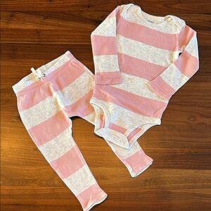 Carter's Pink and White Striped Kids Matching Set